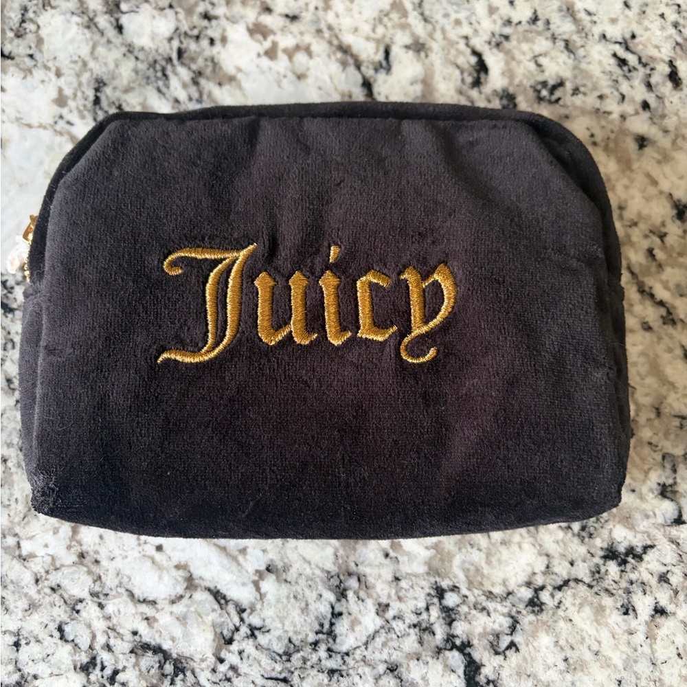 Juicy Couture Elegant Black‎ Pouch with Gold Accents